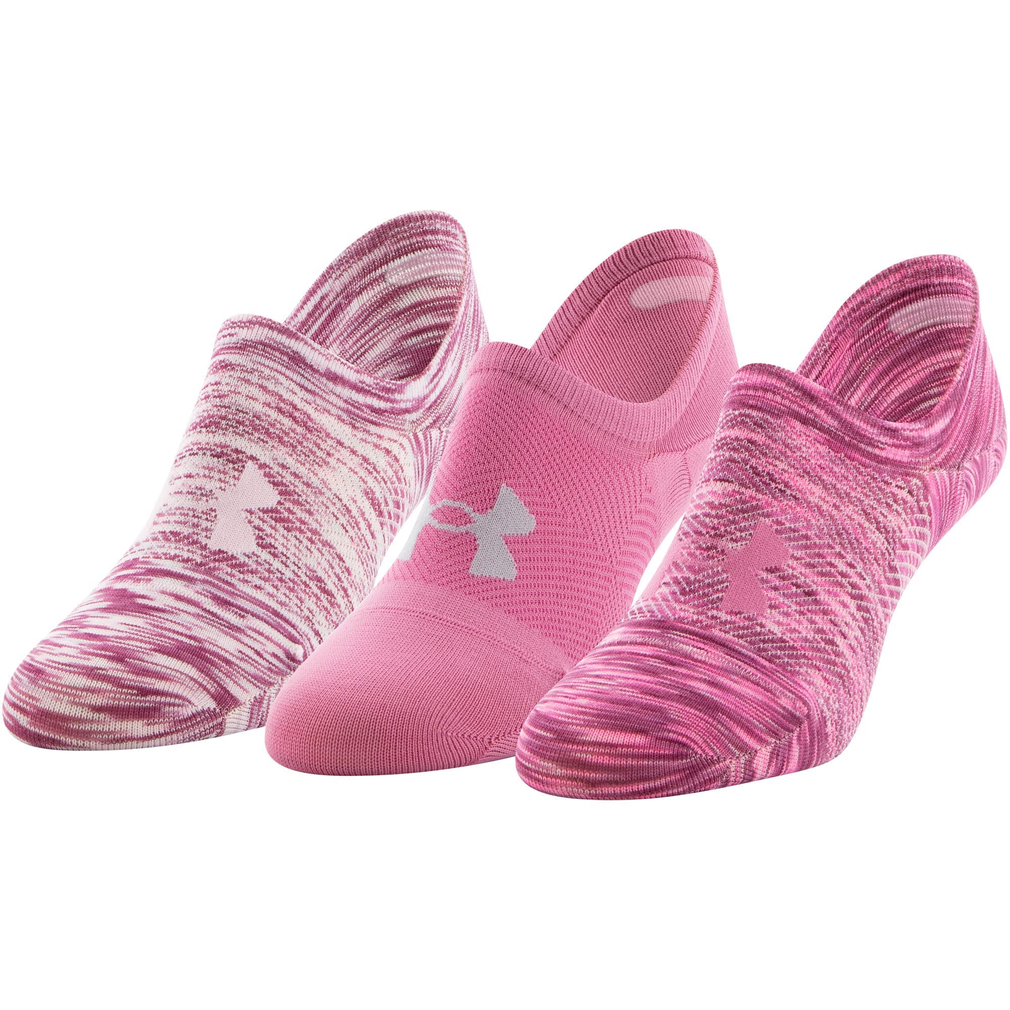 Under Armour Women's Breathe Lite Ultra Low Socks, Multipairs, Prime Pink Assorted (3-Pairs), Medium