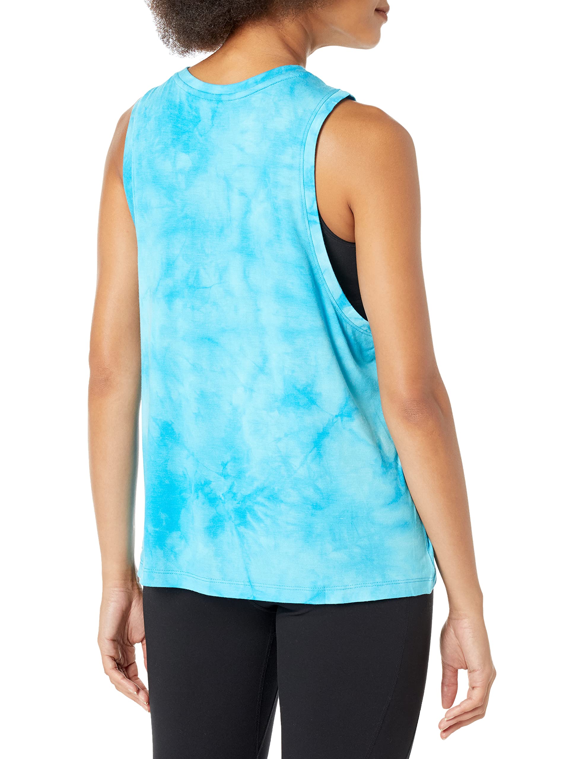 Juicy Couture Women's Performance Sport Logo Tank, Blissful Blue Tie Dye, X-Large