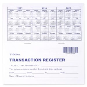 6pcs check registers for personal checkbook, upgrade checkbook register and transactions ledgers.