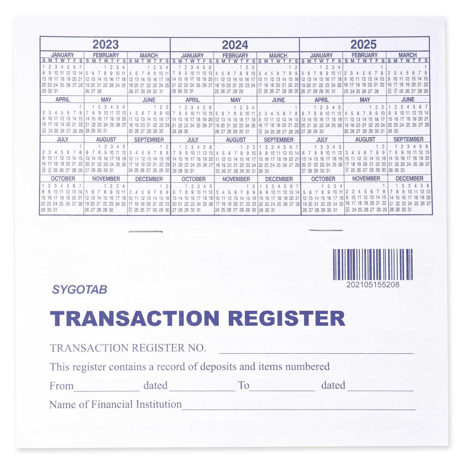 6PCS Check registers for Personal Checkbook, Upgrade Checkbook Register and transactions Ledgers.