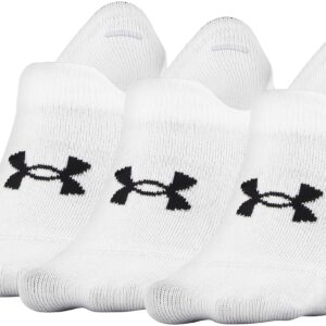 Under Armour Adult Essential Ultra Low Tab Socks, Multipairs, White 2 (3-Pairs), Large