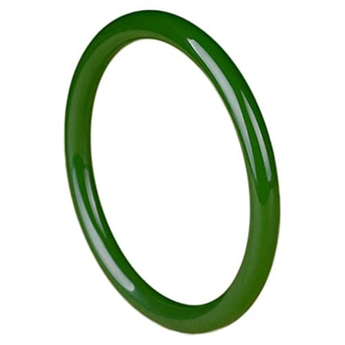 XiskCan Jade Bangle Bracelet for Women, Good Luck Gifts with Jewelry Box, OUT-RG, 63-64mm