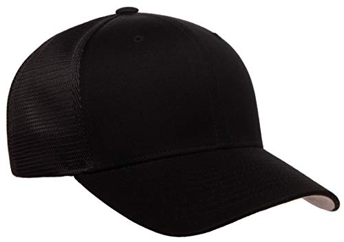 Flexfit Men's 110 Mesh Cap, Black, XX-Large