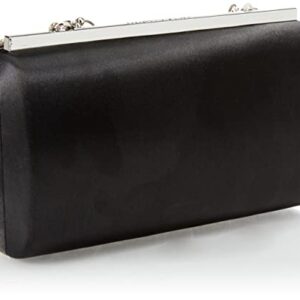 Vince Camuto Womens Bijou Minauderie Clutch, Black Satin, One Size US