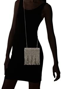 Vince Camuto Womens Bijou Minauderie Clutch, Black Satin, One Size US