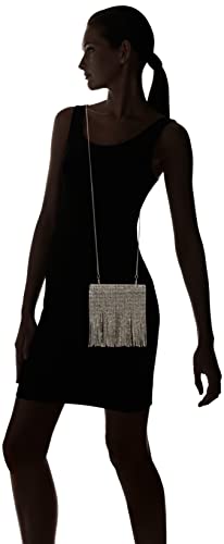 Vince Camuto Womens Bijou Minauderie Clutch, Black Satin, One Size US