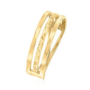 RS Pure by Ross-Simons Italian 14kt Yellow Gold 3-Row Ring. Size 6