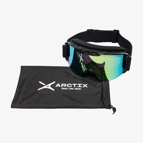 Arctix Ski Goggles, Black/Yellow Revo, One Size