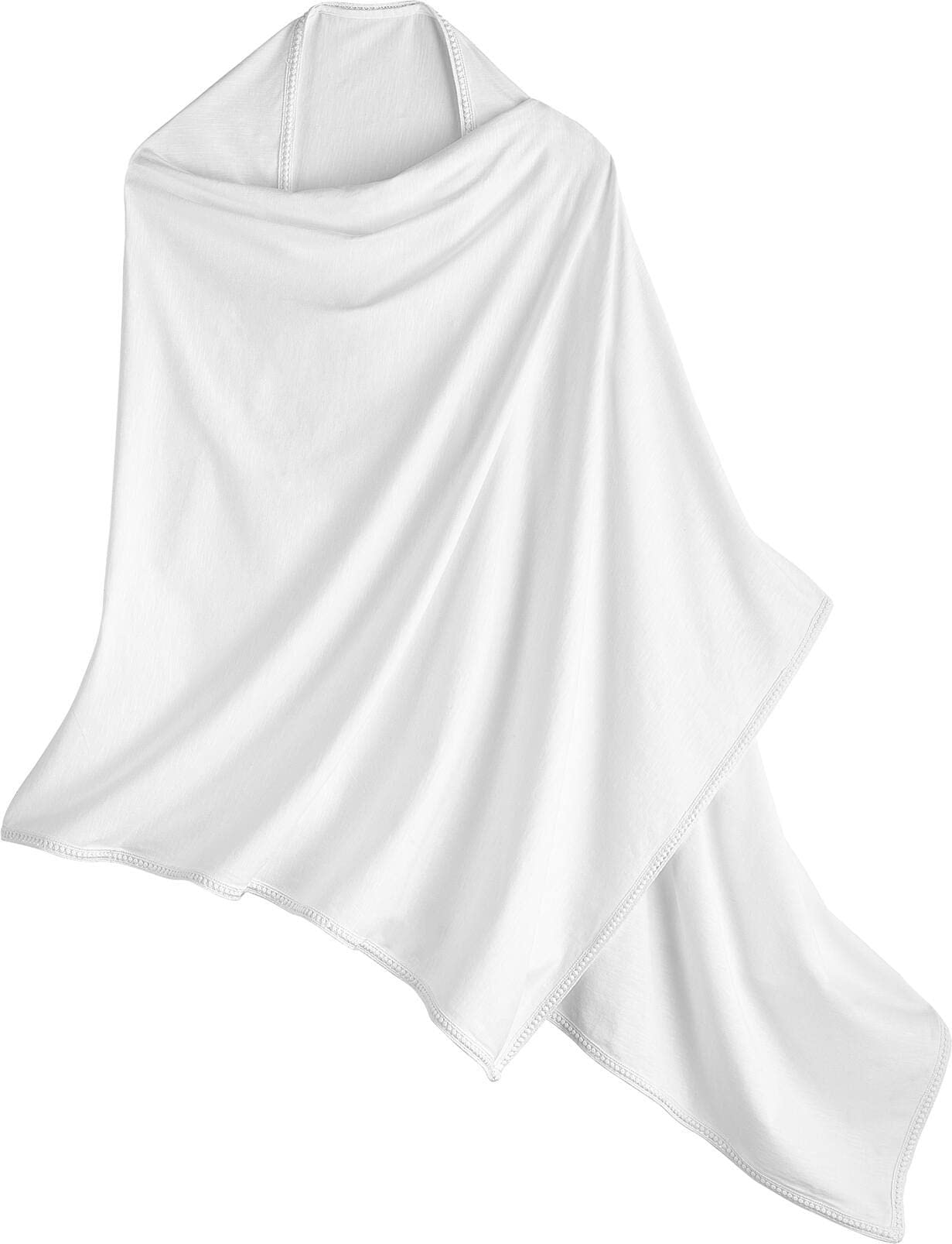 Coolibar UPF 50+ Women's Bodrum Sun Shawl - Sun Protective (One Size- White)