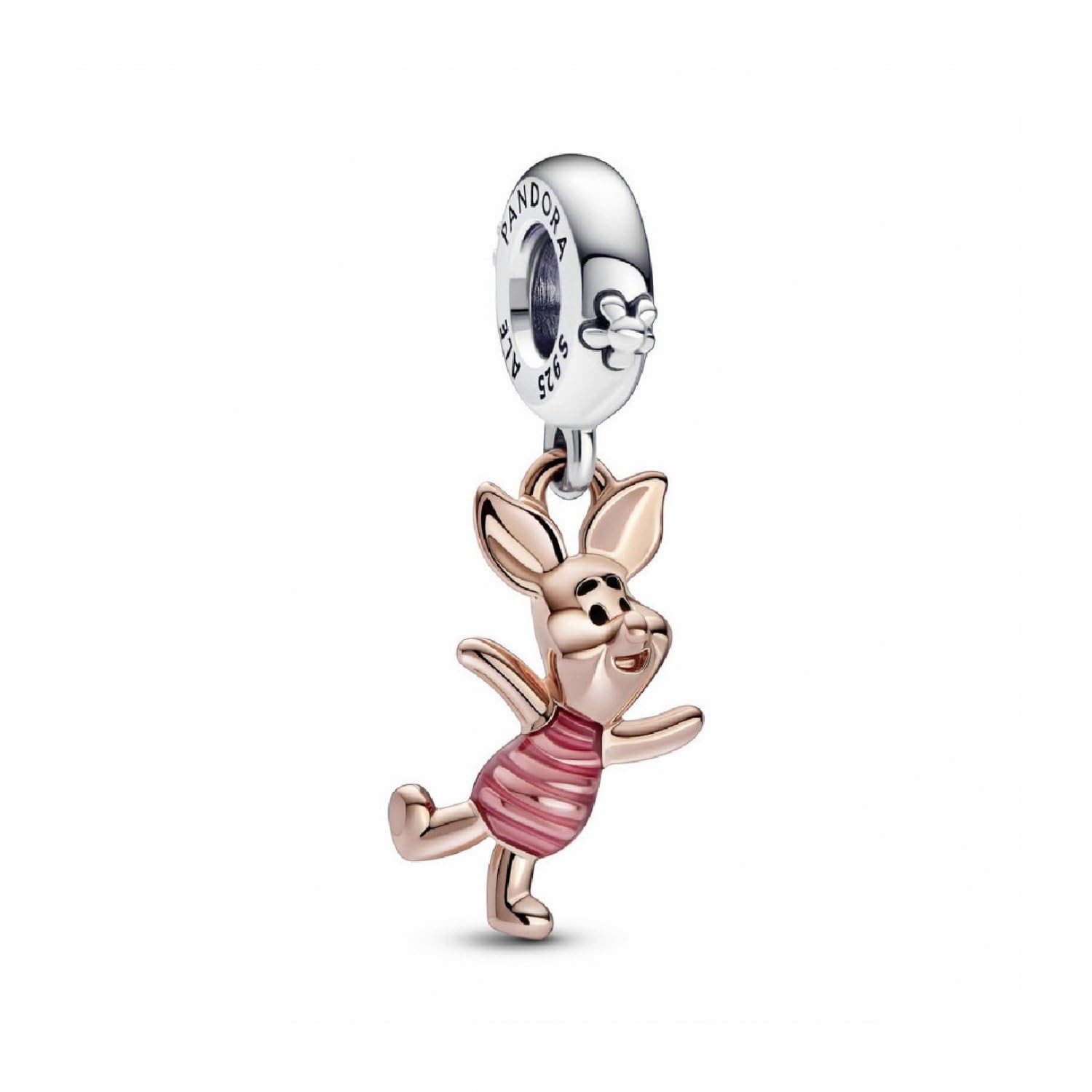 Pandora 782208C01 Disney Winnie the Pooh Piglet Dangle Charm Rose