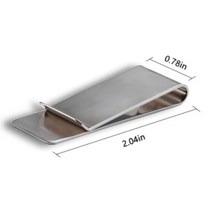 Mvwarj 12-Pack Stainless Steel Money Clip for Men Slim Bulk Money Clip for Cash and Credit Cards Holder Minimalism Front Pocket Wallet Clip (Silver)