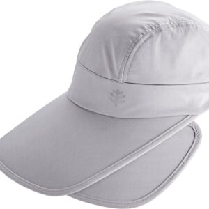 Coolibar UPF 50+ Women's Olivia Convertible Sun Visor - Sun Protective (Small/Medium- Cloud Grey)