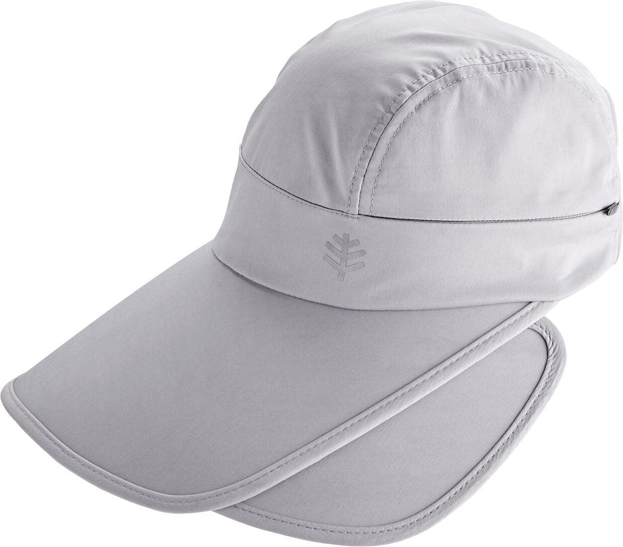 Coolibar UPF 50+ Women's Olivia Convertible Sun Visor - Sun Protective (Small/Medium- Cloud Grey)