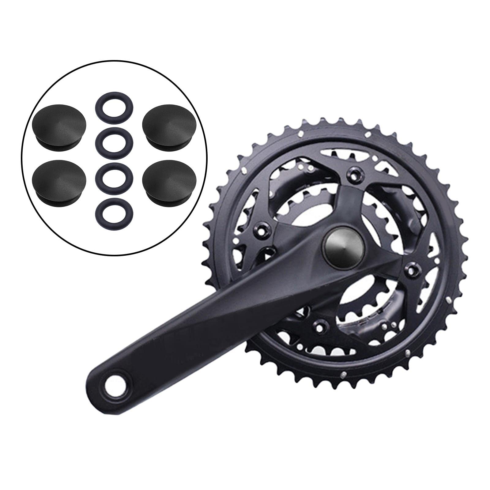 DYNWAVE Bike Crank Set Screw Top Cover Dust Proof Waterproof Anti BB Crank Cover for 22-25mm Crankset Crank Arm Fixing s, Black