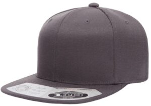 flexfit men's 110 classic snapback, dark grey, xx-large