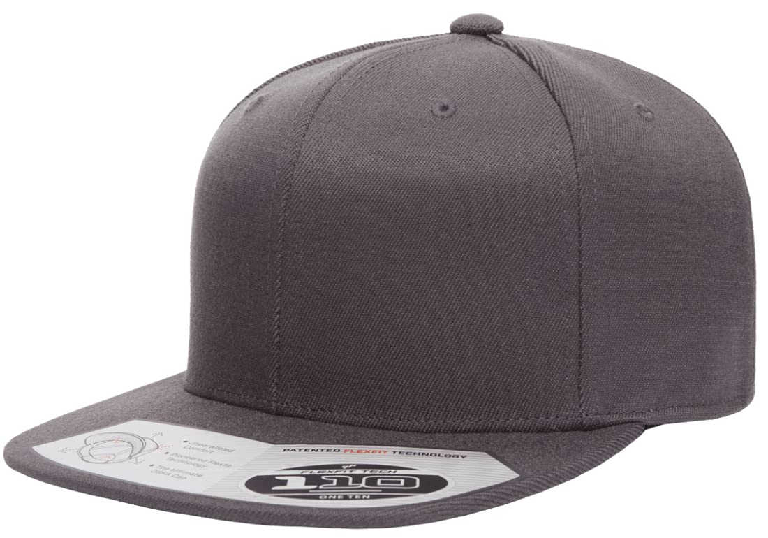 Flexfit Men's 110 Classic Snapback, Dark Grey, XX-Large