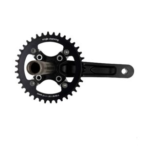 MSRECK Bike Crank Arm Set Mountain Bike Crank Arm Set 170mm 104 BCD with Bottom Bracket Kit, Single Chainring for MTB BMX Road Bicyle, Compatible with Shimano, FSA, Gaint (Black, 32T)