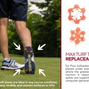 SQAIRZ Speed Men's Athletic Golf Shoes, Golf Shoes, Designed for Balance & Performance, Replaceable Spikes, Waterproof, Golf Shoes Men with Spikes, Mens Golf Shoes, Golf Footwear White/Navy