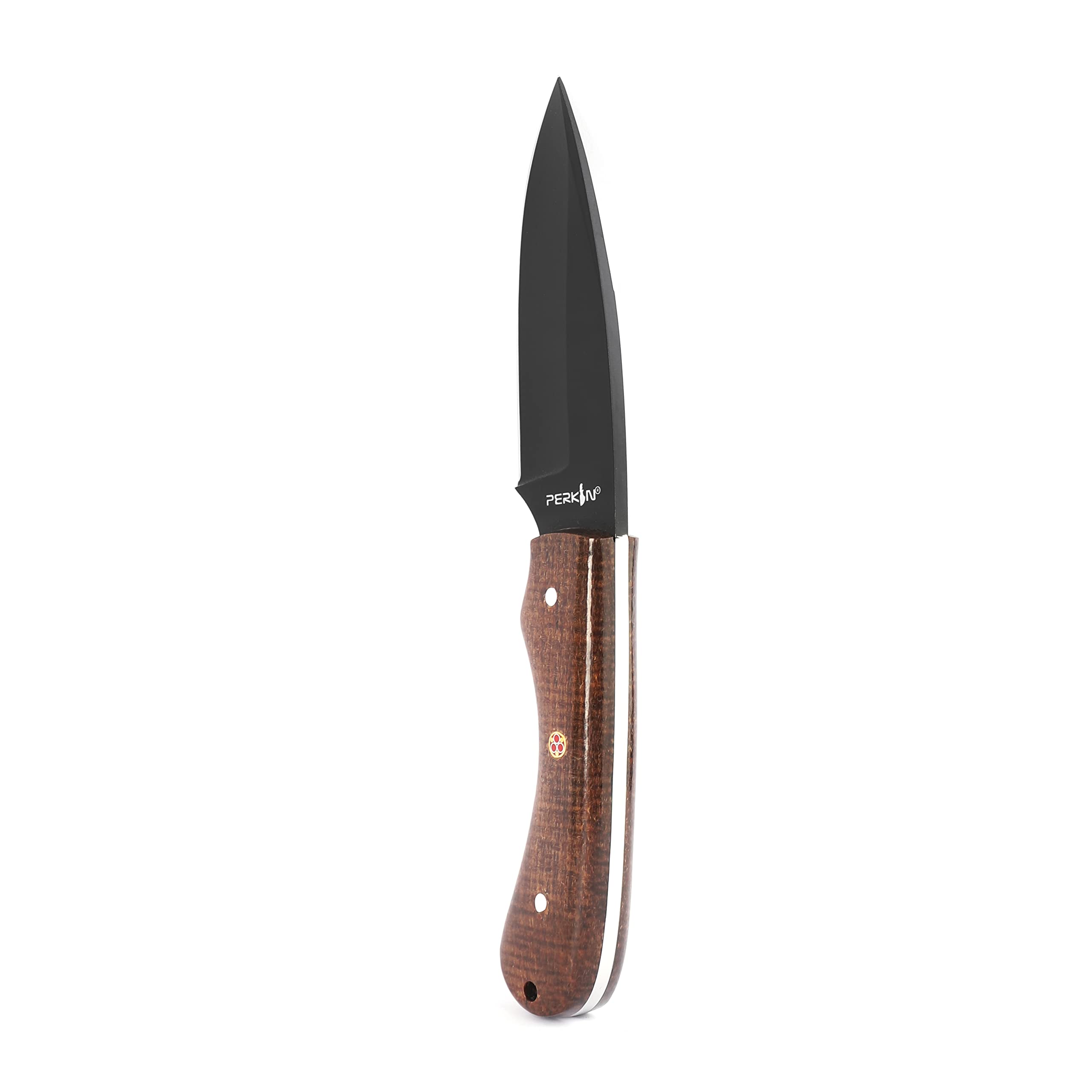 Perkin Hunting Knife With with Leather Sheath Full Tang Fixed Blade Knife Bushcraft Knife Skinning Knife - SINNER65