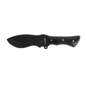 Perkin Hunting Knife With with Leather Sheath Tracker Knife Full Tang Fixed Blade Knife - BLK Tracker