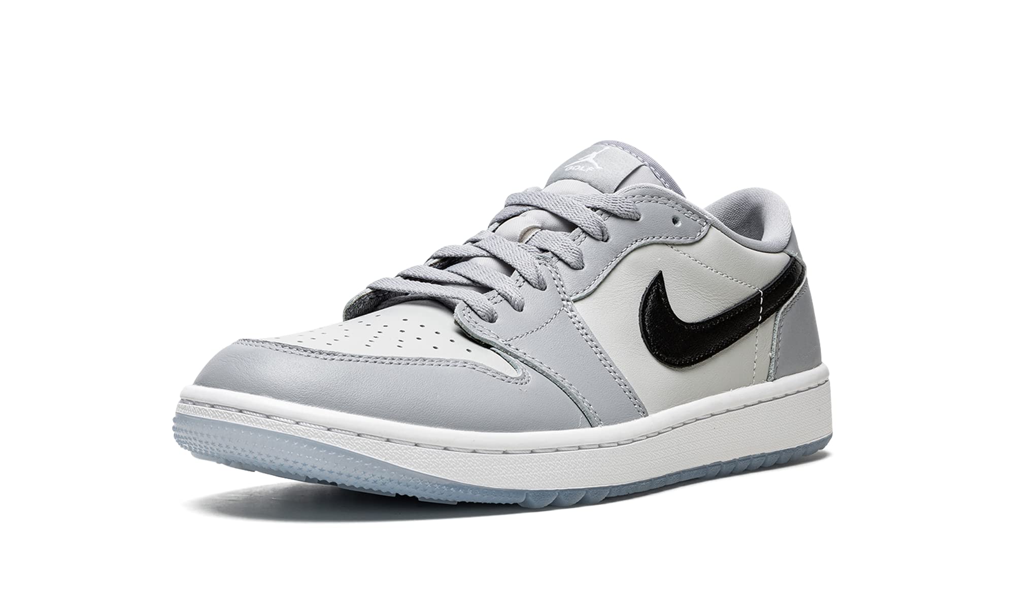 NIKE Men's Air Jordan 1 Low Shoes, Wolf Grey Black Photon Dust Wh, 15