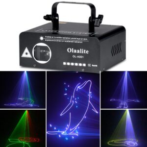 laser lights dj lights, olaalite animation 3d full color stage laser light with sound activated & dmx control, great for party disco lights bar club stage & dj lighting