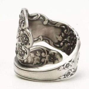 925 Sterling Silver Oxidized Spoon Ring Adjustable Ring Jewelry Gifts for Women