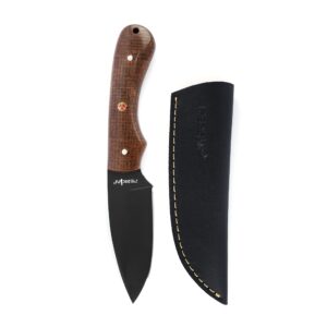 Perkin Hunting Knife With with Leather Sheath Full Tang Fixed Blade Knife Bushcraft Knife Skinning Knife - SINNER65