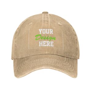 Funny Cowboy Hat Add Your Team Name Company Logo Custom Hats Design Your Own Customizable Personalized Washed Natural Cowboy Hats