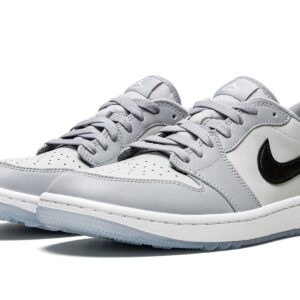 NIKE Men's Air Jordan 1 Low Shoes, Wolf Grey Black Photon Dust Wh, 15