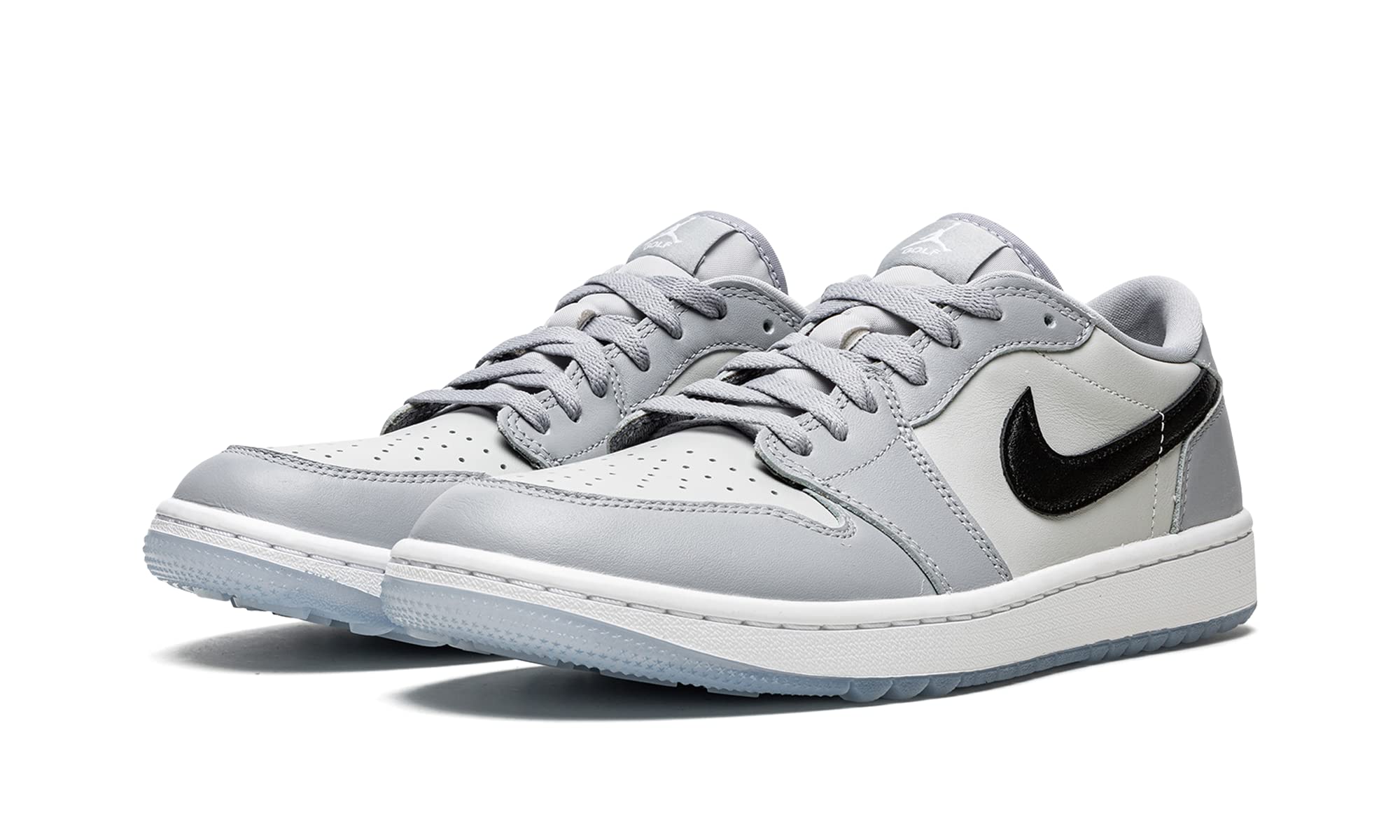 NIKE Men's Air Jordan 1 Low Shoes, Wolf Grey Black Photon Dust Wh, 15