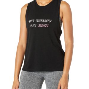 Juicy Couture Women's Performance Sport Logo Tank, Juicy Black, Small