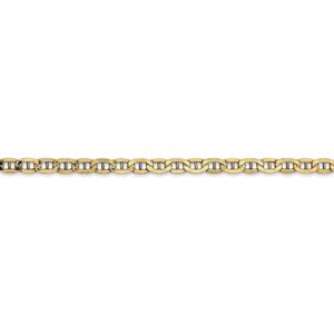 Diamond2Deal 14k Yellow Gold 3.20mm Anchor Chain Anklet 10" Women