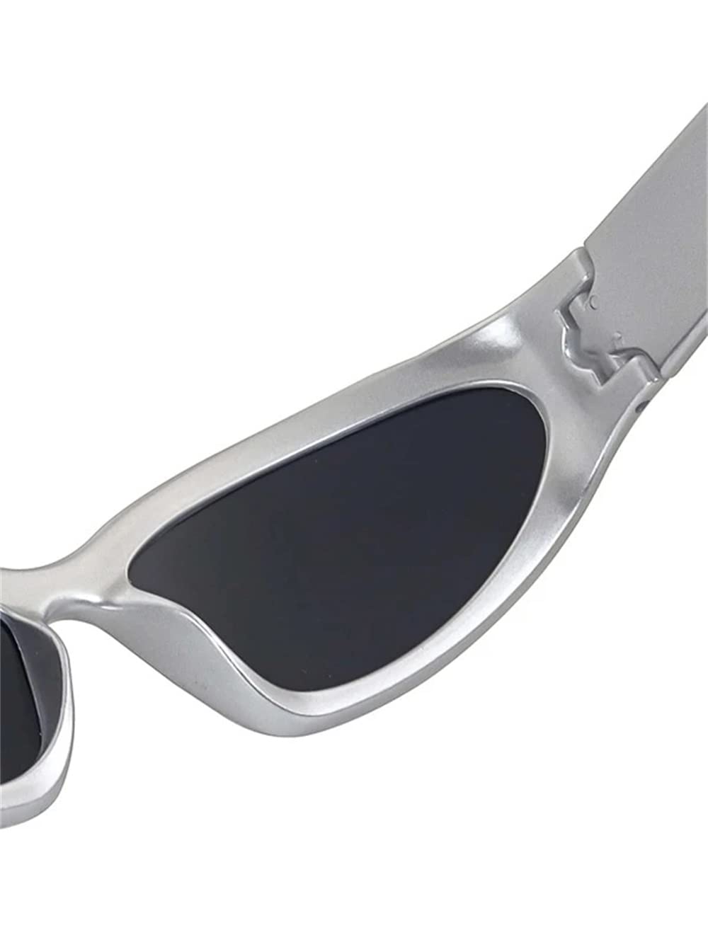 ADE WU Wrap Around Fashion Sunglasses for Women Men Trendy y2k Silver Sport Sun Glasses Goggles Futuristic Shades