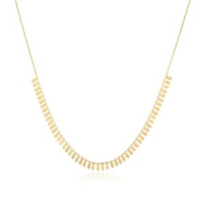 Jewelry Atelier Gold Filled Cleopatra Necklace Collection – 14K Yellow Gold Filled Half Collar Style Cleopatra Chain Necklace for Women (With Extension/Adjustable Chain)