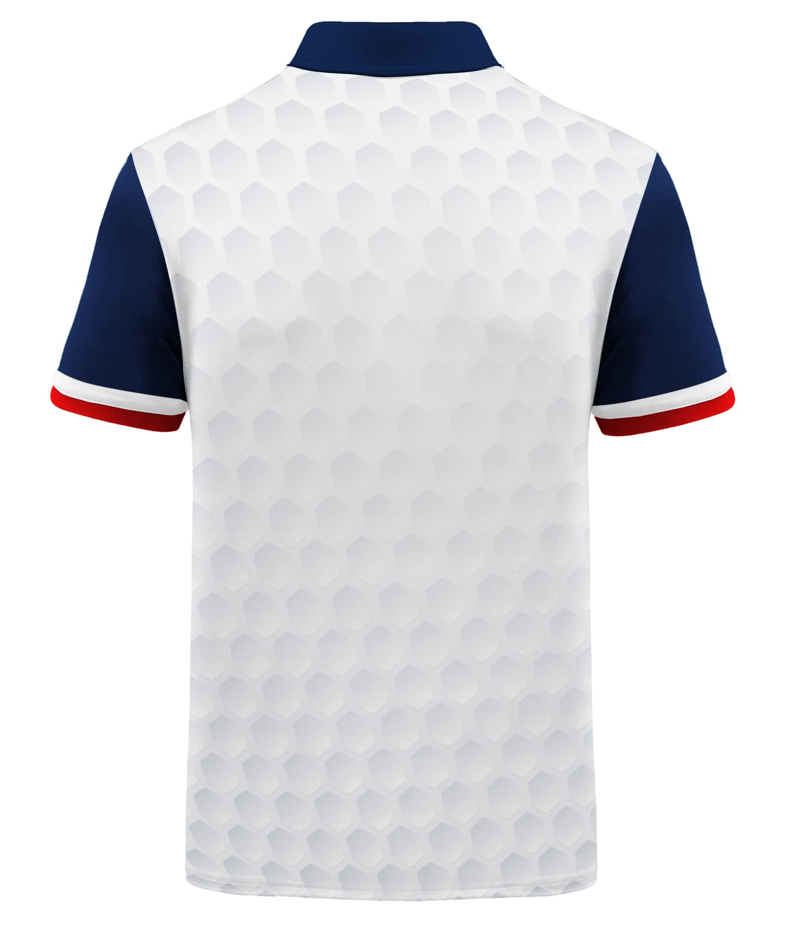 V VALANCH Red White and Blue Shirts for Men Collared Flag T Shirts Moisture Wicking Tennis Polo July 4Th Shirts