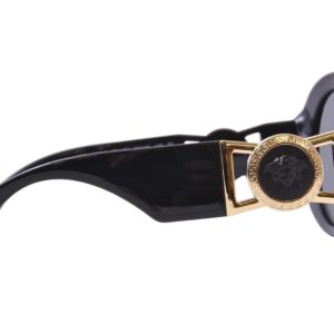 Versace Woman Sunglasses Black Frame, Dark Grey Lenses, 55MM