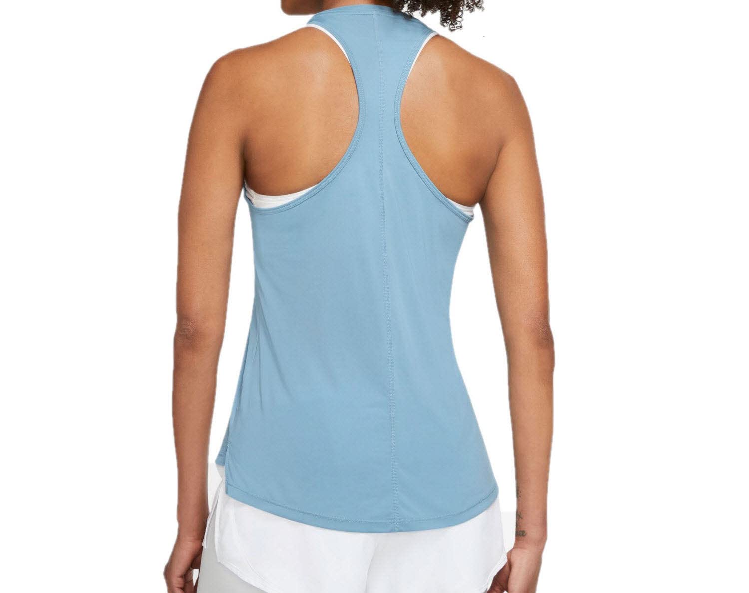 Nike Swoosh Women's Running Tank Top (Worn Blue/White) Size XL