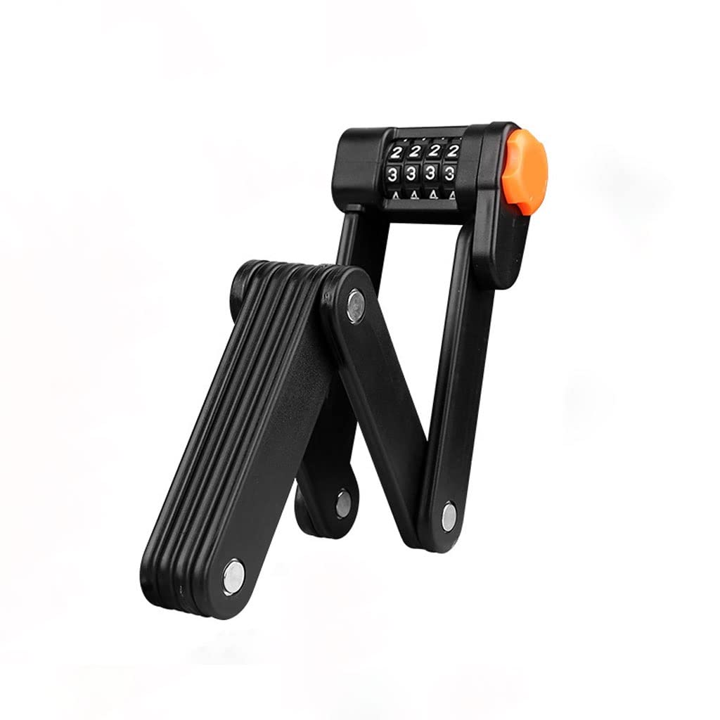 XIXIDIAN Folding Bike Lock - Hardened Steel Fold-Up Heavy Duty Bike Lock with Easy Mounting, Secure Lock and Anti-Scratch Coating - Bicycle Lock