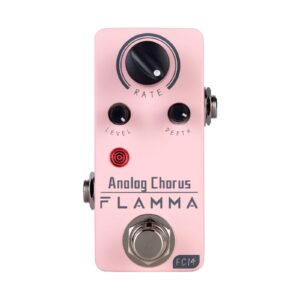 flamma chorus pedal, fc14 analog chorus guitar effects true bypass portable durable metal shell