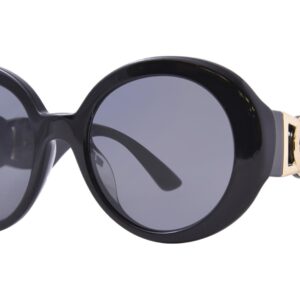 Versace Woman Sunglasses Black Frame, Dark Grey Lenses, 55MM