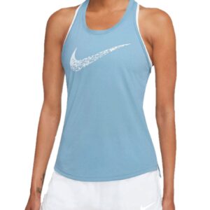 Nike Swoosh Women's Running Tank Top (Worn Blue/White) Size XL