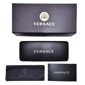 Versace Woman Sunglasses Black Frame, Dark Grey Lenses, 55MM