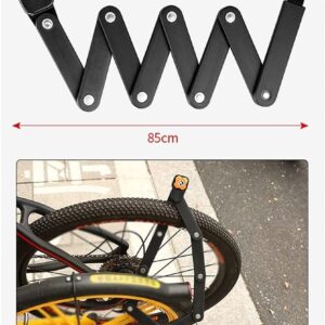 XIXIDIAN Folding Bike Lock - Hardened Steel Fold-Up Heavy Duty Bike Lock with Easy Mounting, Secure Lock and Anti-Scratch Coating - Bicycle Lock