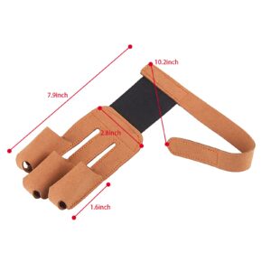 GREUS Hunting Glove Archery Finger Tab Accessories Shooting Gloves Breathable Three Finger Protectors for Men Women Outdoor