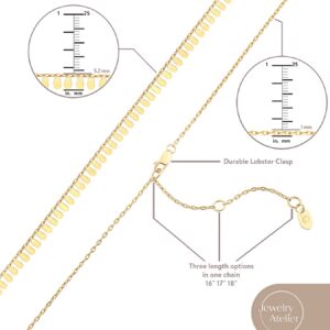 Jewelry Atelier Gold Filled Cleopatra Necklace Collection – 14K Yellow Gold Filled Half Collar Style Cleopatra Chain Necklace for Women (With Extension/Adjustable Chain)