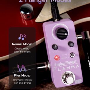 FLAMMA FC15 Analog Flanger Pedal Guitar Effects Pedal True Bypass Mini Portable Durable Metal Shell