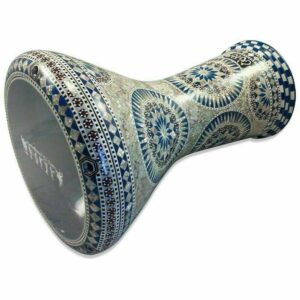 New Gawharet El Fan Sombaty 18.5"/19"/21" Drum Darbuka tabla doumbek mother of pearl musical instrument Egyptian handmade with luxry bag (Blue Nile 19")