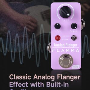 FLAMMA FC15 Analog Flanger Pedal Guitar Effects Pedal True Bypass Mini Portable Durable Metal Shell