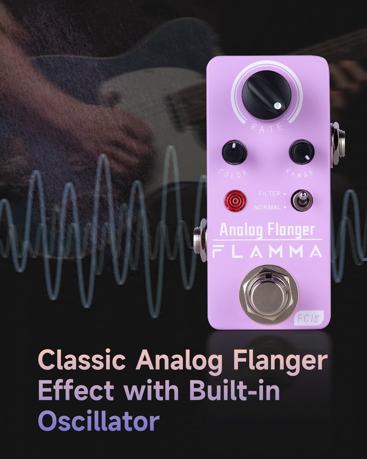 FLAMMA FC15 Analog Flanger Pedal Guitar Effects Pedal True Bypass Mini Portable Durable Metal Shell